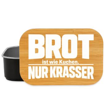 Le pain, c’est comme un gâteau. Seulement crasser - Boîte à goûter - noir - Devant