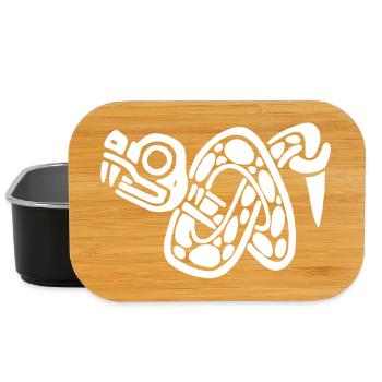 Noeud de serpent blanc - Boîte à goûter - noir - Devant