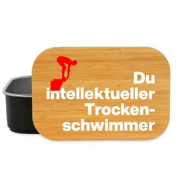 DU INTELLIGENTEER TROCKENSCHWIMMER. SARKASMUS - Lunch Box - Schwarz - Vorne