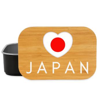 Japan-Flaggenherz, ich liebe Japan - Lunch Box - Schwarz - Vorne