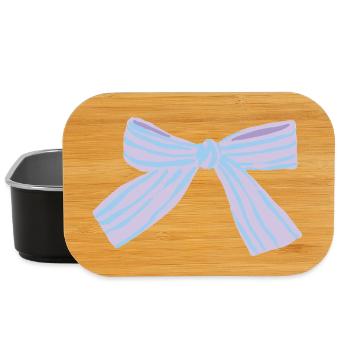 Nœud pastel Bleu-Violet - Boîte à goûter - noir - Devant