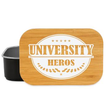 Unihelden Badge - Lunch Box - black - Front