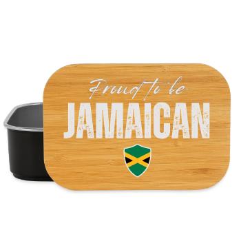 Jamaïcain fier, fabriqué en Jamaïque - Boîte à goûter - noir - Devant