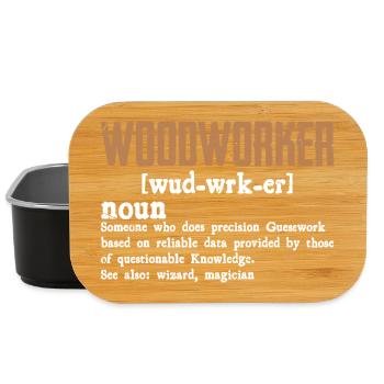 Rustikales Holzwerker Typo-Design - Lunch Box - Schwarz - Vorne
