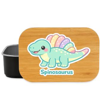 Pastell Spinosaurus Sticker - Lunch Box - Schwarz - Vorne