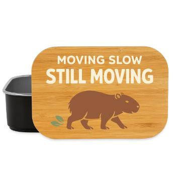 Cute Capybara Stress Reliever, No Stress, - Lunch Box - black - Front