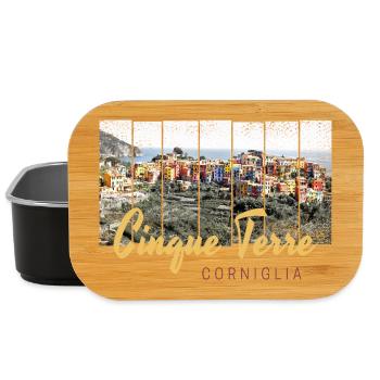 Cinque Terre Corniglia Riomaggiore Italien Vintage - Lunch Box - Schwarz - Vorne