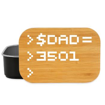 DAD 8-Bit Code Nerd Pixel Terminal Retro - Lunch Box - black - Front