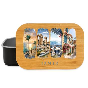 Izmir Urlaub Travel – Türkei Ägäis & Sonne Motiv - Lunch Box - Schwarz - Vorne