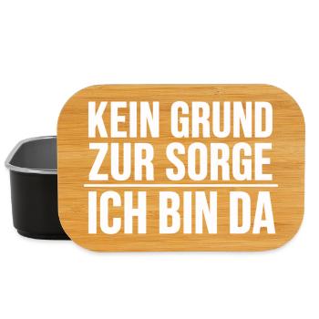 Kein Grund Zur Sorge: Ich Bin Da witziger Spruch - Lunch Box - Schwarz - Vorne