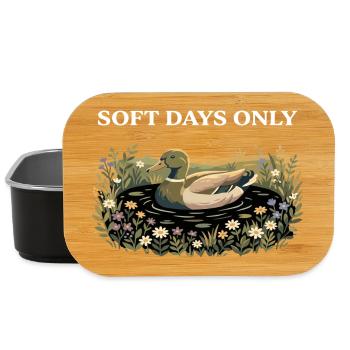 Duck in Bloom: Soft Days Cottagecore Farm - Lunch Box - black - Front