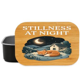 Stille bei Nacht Fuchs-Tier-Cottagecore-Farm - Lunch Box - Schwarz - Vorne