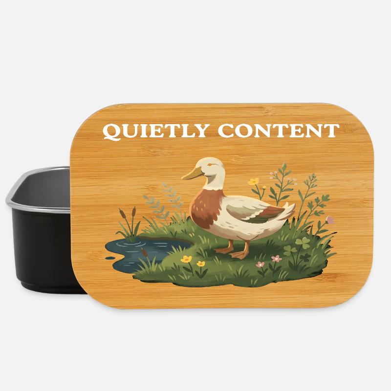Quiet Duck by Garden Pond Cottagecore Farm - Lunch Box - Schwarz