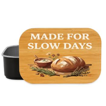 Slow Days Bread Herb Trost Cottagecore Farm - Lunch Box - Schwarz - Vorne