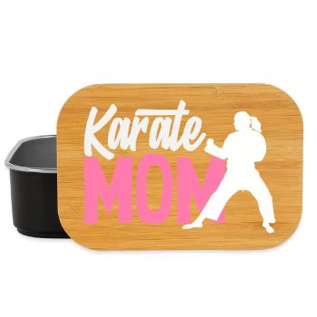 Maman Karaté Arts Martiaux Mère Combattante Femmes - Boîte à goûter - noir - Devant