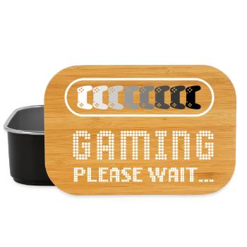 Gaming Please Wait – Funny Gamer Loading Tee - Boîte à goûter - noir - Devant