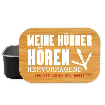 Hühnerflüsterer Huhn Hühnerhalter Hühner - Lunch Box - Schwarz - Vorne