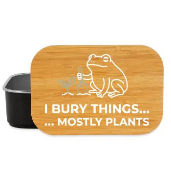 Frosch-Garten-Humor-Pflanzenfrosch - Lunch Box - Schwarz - Vorne