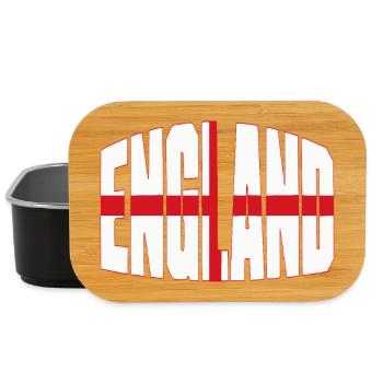 England Fussball Shirt, Englisches Fan Style - Lunch Box - Schwarz - Vorne