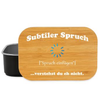 Subtiler Spruch Nerd Humor Design - Lunch Box - Schwarz - Vorne