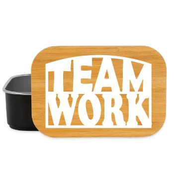 Teamwork Bold Stencil - Lunch Box - Schwarz - Vorne