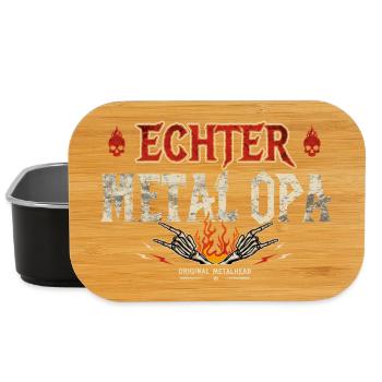 Real Metal Grandpa Heavy Metal Gift - Lunch Box - black - Front