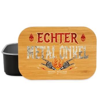Echter Metal Onkel Heavy Metal Geschenk - Lunch Box - Schwarz - Vorne