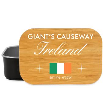 Coordonnées de la Chaussée des Géants Irlande du Nord Souvenir - Boîte à goûter - noir - Devant