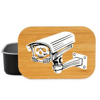 Humor Macabre Security Camera Gothic Skull - Lunch Box - black - Front