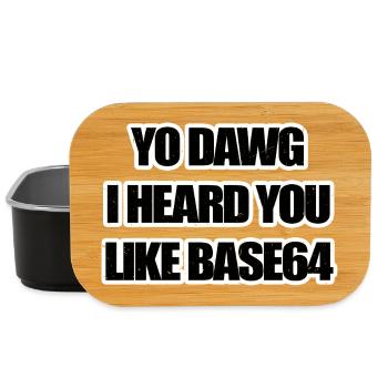 Base64 ist keine Verschlüsselung, verdammt nochmal - Lunch Box - Schwarz - Vorne