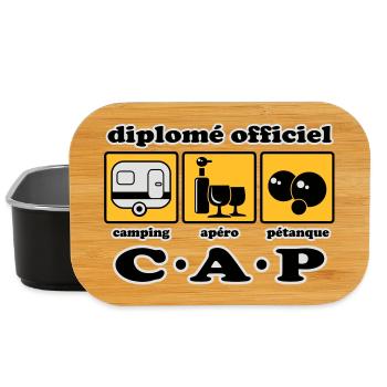 Camping apéro pétanque flex - Boîte à goûter - noir - Devant