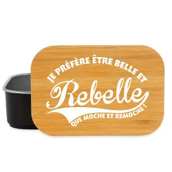 Belle et Rebelle - Boîte à goûter - noir - Devant
