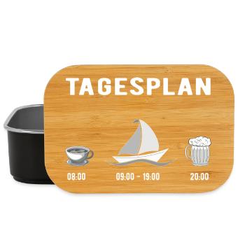 Tagesplan Segeln - Lunch Box - Schwarz - Vorne