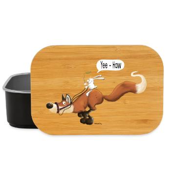 Süßer Fuchs - Füchse - Hase - Hasi - Geschenk - Lunch Box - Schwarz - Vorne