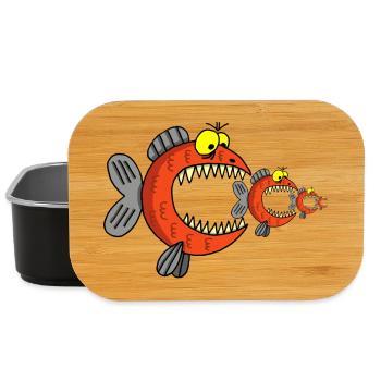 Fish and food chain - Lunch Box - black - Front