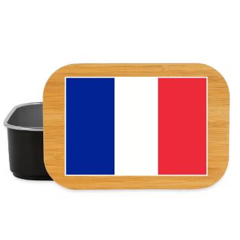 Drapeau de la France - Boîte à goûter - noir - Devant
