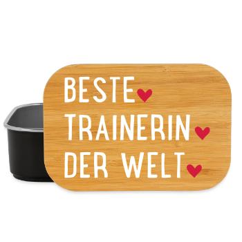 Beste Trainerin der Welt - Lunch Box - Schwarz - Vorne