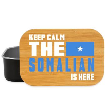drapeau de la Somalie Keep Calm - Boîte à goûter - noir - Devant