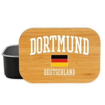 Typographie du drapeau allemand de Dortmund - Boîte à goûter - noir - Devant