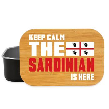 Keep Calm Sardinia flag design - Lunch Box - black - Front