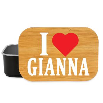 t-shirt J’adore Gianna idée cadeau t-shirt - Boîte à goûter - noir - Devant