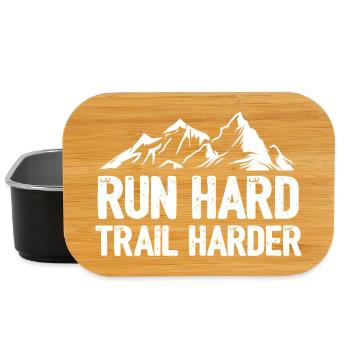 Laufen Sie hart. Härterer Trail. - Lunch Box - Schwarz - Vorne