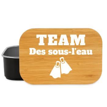 plongeur, plongée sous-marine, palmes - Boîte à goûter - noir - Devant
