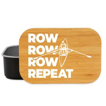 Rowing Rowing Rowing Repeat Rowing - Lunch Box - black - Front