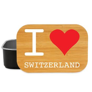 I LOVE SWITZERLAND Schweiz - Lunch Box - Schwarz - Vorne