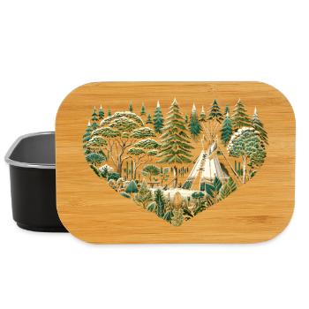 Vivre près de la nature avec une tente tipi en forêt - Boîte à goûter - noir - Devant