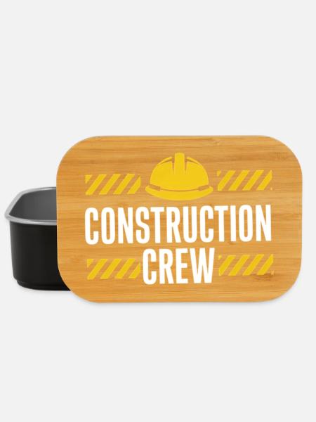 Construction Crew Safety Design - Lunch Box - black