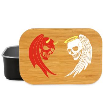 Angel and Demon Skeleton - Lunch Box - black - Front