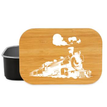 Steam locomotive - Lunch Box - black - Front