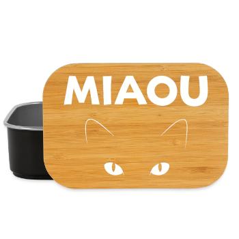 Mysterious Meow: Feline Gaze - Lunch Box - black - Front
